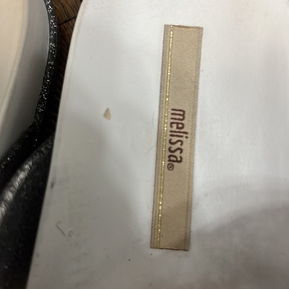 Melissa Cosmic Women glitter silver double strap slides slip on shoes size 6 - Picture 11 of 13